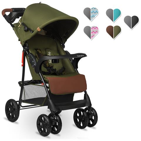 Emma Plus Passeggino Leggero Pieghevole Da 6 Mesi Fino 15 Kg Con Posizione Sdraiata Cinture A 5 Punti Ammortizzatori Con Vassoio Portabibite Borsa Per Genitori - Foto 1