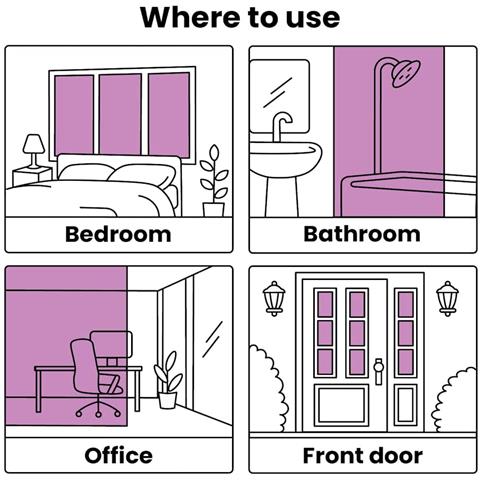 Pellicola Finestra Sabbiata Adesiva a Righe 0,9x100 m - Foto 2