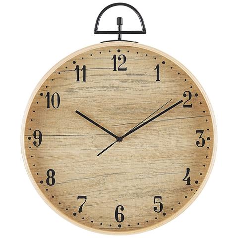 Orologio Da Parete Ø 40 Cm In Legno Chiaro Opfikon - Foto 12