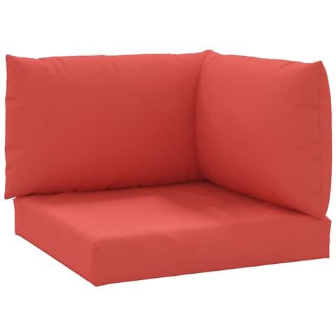 Cuscini per Pallet 3 pz Rossi in Tessuto Oxford - Foto 1