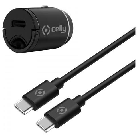 Ccminitypec Kit Caricabatterie Da Auto 20w Ultra-compatto Con Cavo Usb-c A Usb-c Black - Foto 1