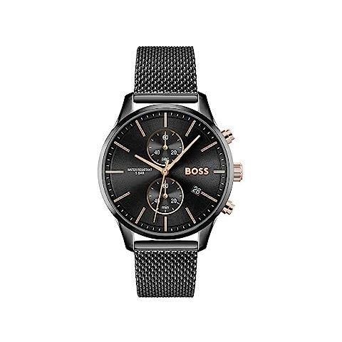 Orologio Con Cronografo Al Quarzo Da Uomo Collezione Associate Con Cinturino In Acciaio Inossidabile, Mesh, Nero (full Black) - Foto 1