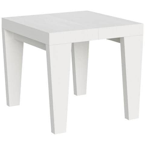 Tavolo Allungabile 90x90/246 Cm Spimbo - Bianco Frassino - Foto 5