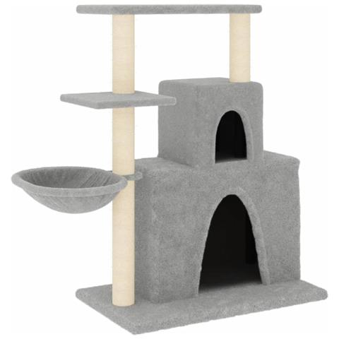 Albero Per Gatti Con Tiragraffi In Sisal Grigio Chiaro 83 Cm - Foto 1