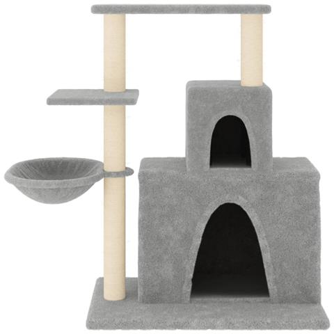 Albero Per Gatti Con Tiragraffi In Sisal Grigio Chiaro 83 Cm - Foto 2