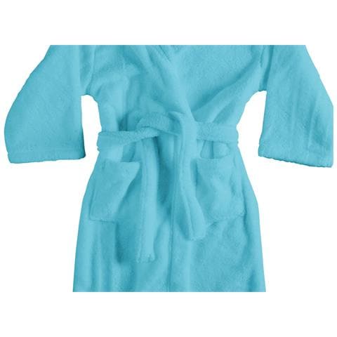 Accappatoio Con Cappuccio In Morbida Spugna Mod. Sophie Tinta Unita Vari Colori Xl Turchese - Foto 2