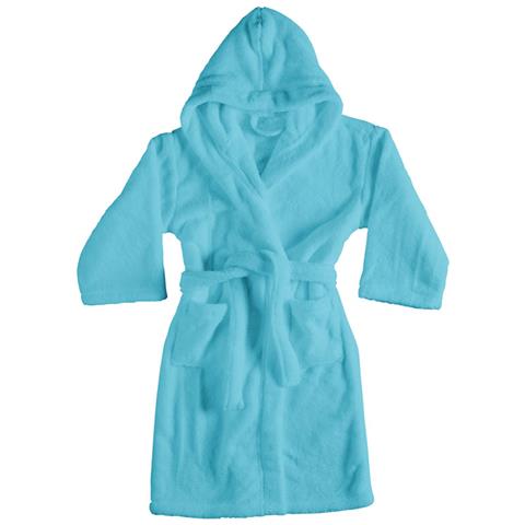 Accappatoio Con Cappuccio In Morbida Spugna Mod. Sophie Tinta Unita Vari Colori Xl Turchese - Foto 1