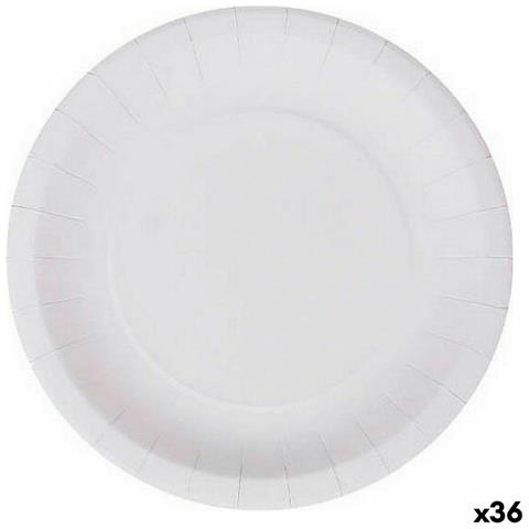 Set Di Piatti Algon Monouso Cartone Bianco 25 Pezzi 20 Cm (36 Unità) - Foto 1