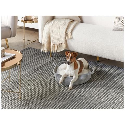 Cuccia Cotone Grigio E Bianco Ø 45 Cm Dalaman - Foto 1