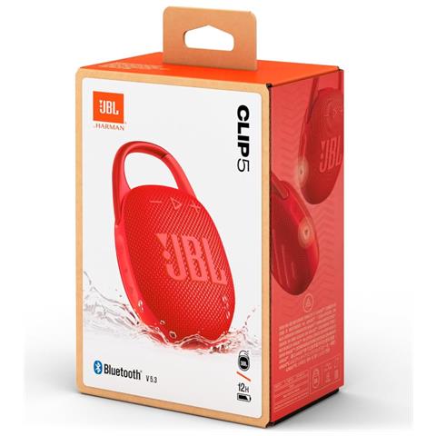 Altoparlante Wireless Clip 5 Portatile 7 W, 20000 Hz,Colore Rosso - Foto 5
