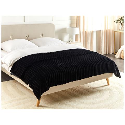 Copriletto Nero 200 X 220 Cm Rakya - Foto 1