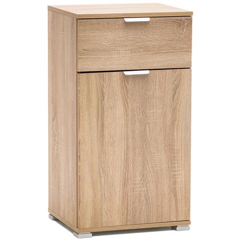 Mobiletto Da Ingresso Casa Con 1 Anta Ed 1 Cassetto In Legno Nobilitato Bilaminato Linea Classic - Foto 1