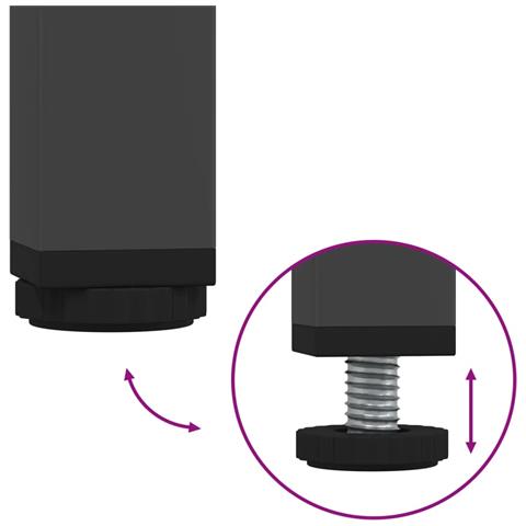 Mobile Tv Nero 68x39x50,5 Cm In Acciaio - Foto 2