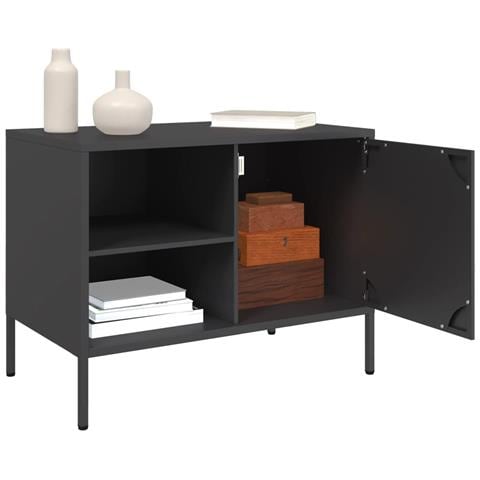 Mobile Tv Nero 68x39x50,5 Cm In Acciaio - Foto 10