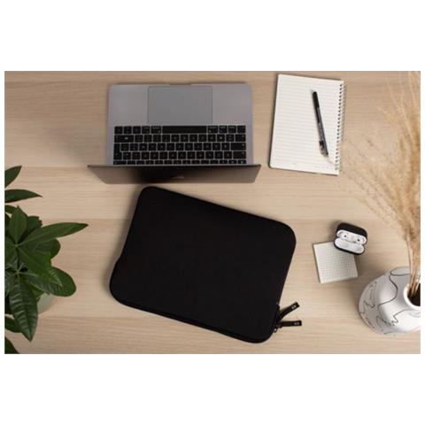 Custodia Per Macbook Pro / Air 13'' In Memory Foam Modello Basics Life, Nero - Foto 5