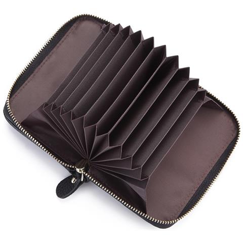 Portafoglio A Fisarmonica In Vera Pelle Black - Foto 3