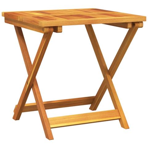 Tavolo Da Giardino Pieghevole 50x50x50 Cm Legno Massello Acacia - Foto 2