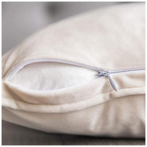 Set Di Federe In Velluto Crema 2 Pezzi 30 X 50 Cm - Foto 2