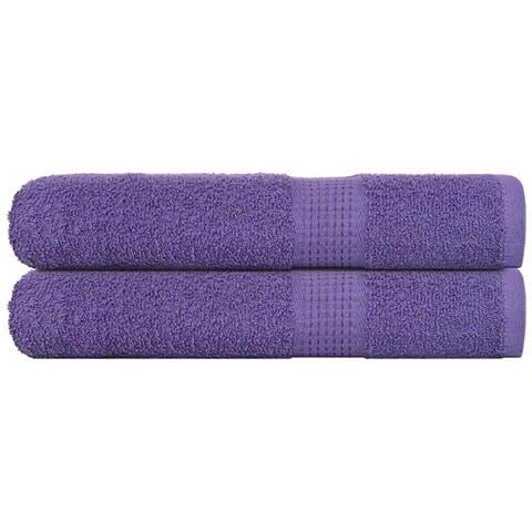 Asciugamani 2 Pz Viola 100x200 Cm 360 G /m 100% Cotone - Foto 1