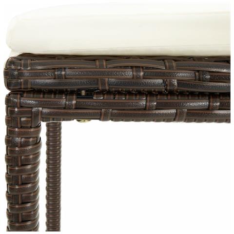 Set Bar Giardino 5pz Marrone Legno Massello Acacia e Polyrattan - Foto 10