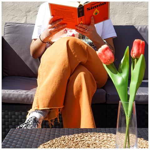 Solis Mobili Da Giardino 4 Posti In Resina Intrecciata Con Tavolo E Scatola Portaoggetti Grigia - Foto 2