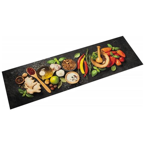 Lusso Casadino -  Tappeto Da Cucina Lavabile Spezie 45x150 Cm Velluto - Foto 2