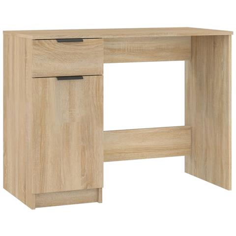 Lusso Casadino -  Scrivania Rovere Sonoma 100x50x75 Cm In Legno Multistrato - Foto 1