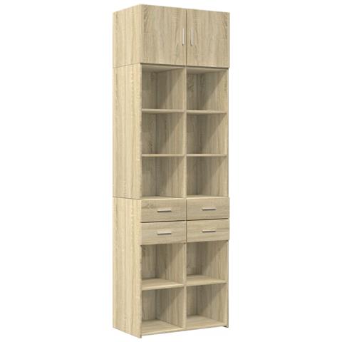 Lusso Casadino -  Armadietto Rovere Sonoma 70x42,5x225 Cm In Legno Multistrato - Foto 1