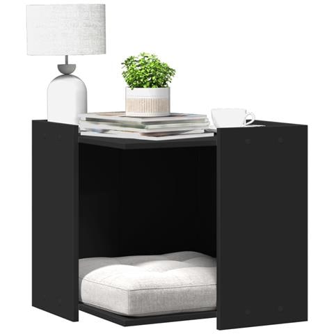 Recinto per Lettiera per Gatti Nero 53x53x51 cm in Truciolato - Foto 2