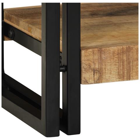 Tavolo Consolle 90x33x75 cm Legno Massello di Mango Grezzo - Foto 9
