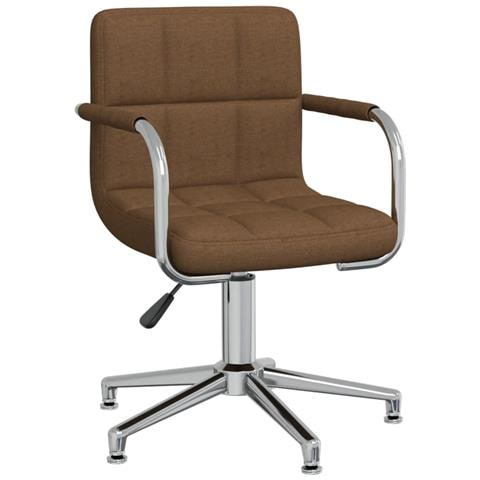 Sedia Girevole da Ufficio Marrone in Tessuto - Foto 1