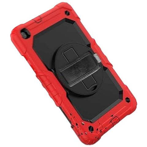 Custodia Con Supporto Girevole Per Samsung Galaxy Tab A 8.0 2019 Rosso - Foto 4