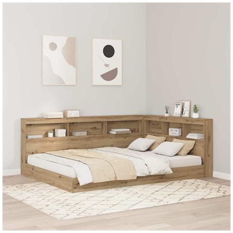 Testata contenitore rovere artigianale 140 cm Legno multistrato - Foto 2