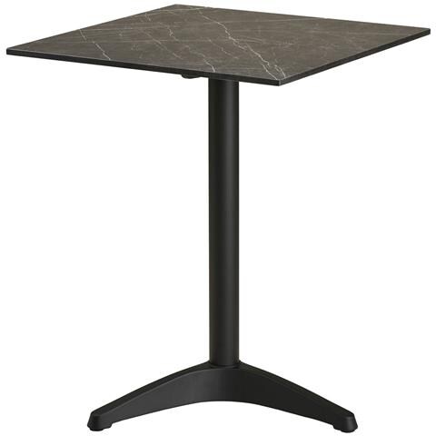 Tavolo Bistro 1 - Nero - Metallo - 60x60x73 Cm - Foto 2