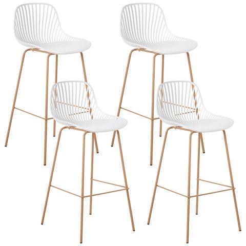 Set Di 4 Sedie Alte Kleve Bianco - Foto 2