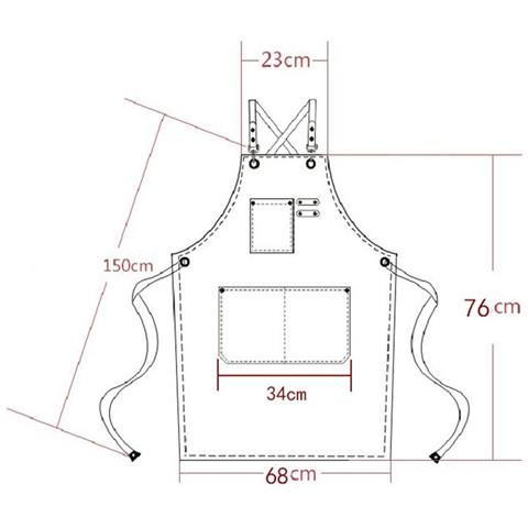 Grembiule In Tela Di Cotone Impermeabile E Oleorepellente Con Tasche - Ideale Per Cucina, Giardino E Lavoro Grey - Foto 2