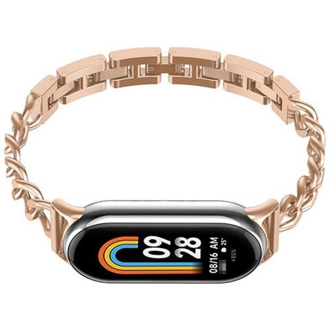 Cinturino A Bracciale In Metallo Compatibile Con Xiaomi Mi Band 8/9/10 - Elegante Cinturino In Acciaio Inossidabile Pinkgold - Foto 2