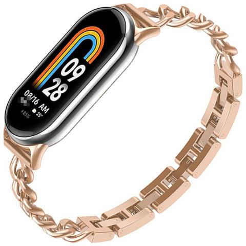 Cinturino A Bracciale In Metallo Compatibile Con Xiaomi Mi Band 8/9/10 - Elegante Cinturino In Acciaio Inossidabile Pinkgold - Foto 3