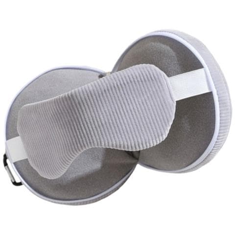 Cuscino Da Viaggio 2-in-1 A Forma Di U Con Maschera Per Gli Occhi Oscurante Per Sonno E Riposo Grey - Foto 1