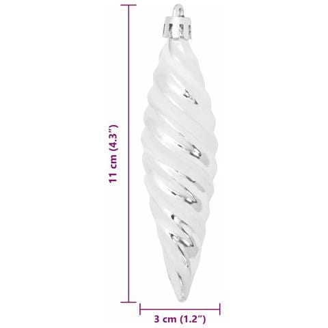 Palla a spirale di Natale 40 pcs Argento Plastica - Foto 6