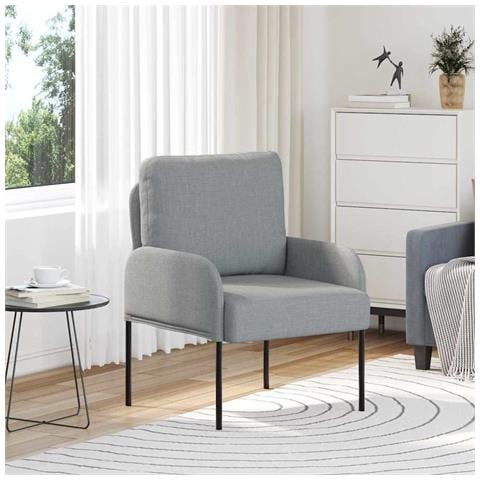 Divani con cuscino 55cm Grigio chiaro Legno compensato - Foto 2
