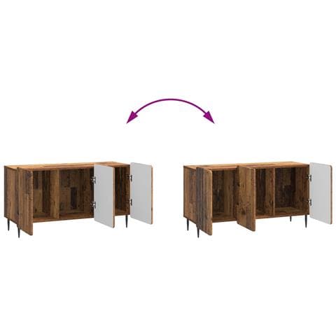 Mobile TV Legno antico 99 x 34,5 x 52 cm Legno ingegnerizzato - Foto 9