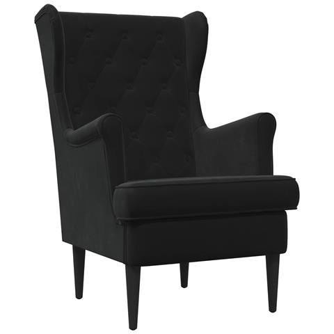 Poltrona Nero Velluto - Foto 1