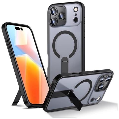 Custodia Samsung Galaxy S26 Ultra Con Supporto Nera Hybrid Armor X - Foto 2