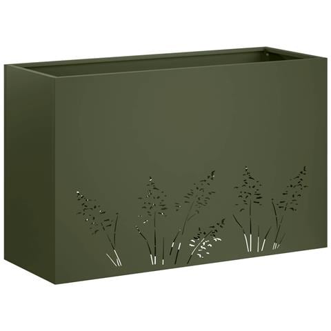 Vaso da giardino Verde Oliva 80 x 20 x 49 cm - Foto 1