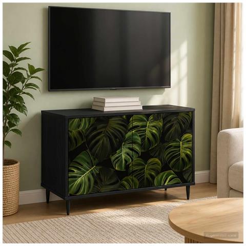 Mobile TV ELBURG 69 x 33 x 50,5 cm Rovere Nero - Foto 2