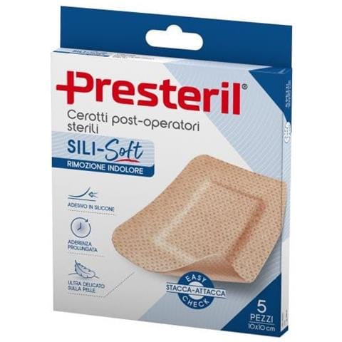 Cerotto Presteril Sili-Soft Skin Post Operatorio 10X10 cm 5 Pezzi - Foto 1