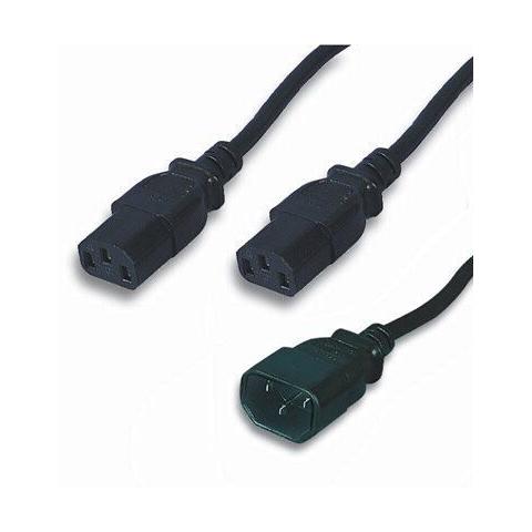 ICOC 03-NC / Y - Cavo alimentazione 2 C13 F a 1 C14 M 1,8 mt nero - Foto 1