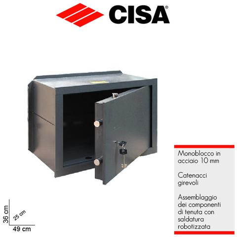Cassaforte incasso a muro con chiave monoblocco in acciaio mm 22 Cisa - Foto 2