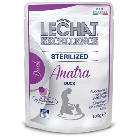 Lechat Excellence Gatto Sterilizzato, Anatra Gr. 100 - Foto 1